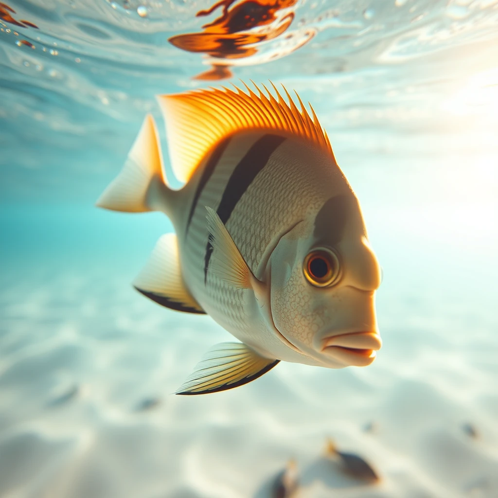 sea, fish swimming, beach - Image