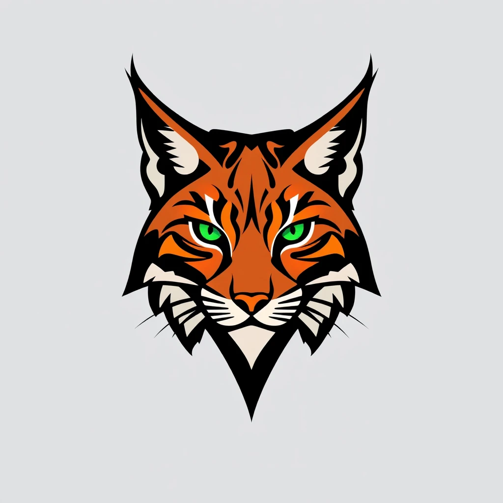 abstract logo of a lynx