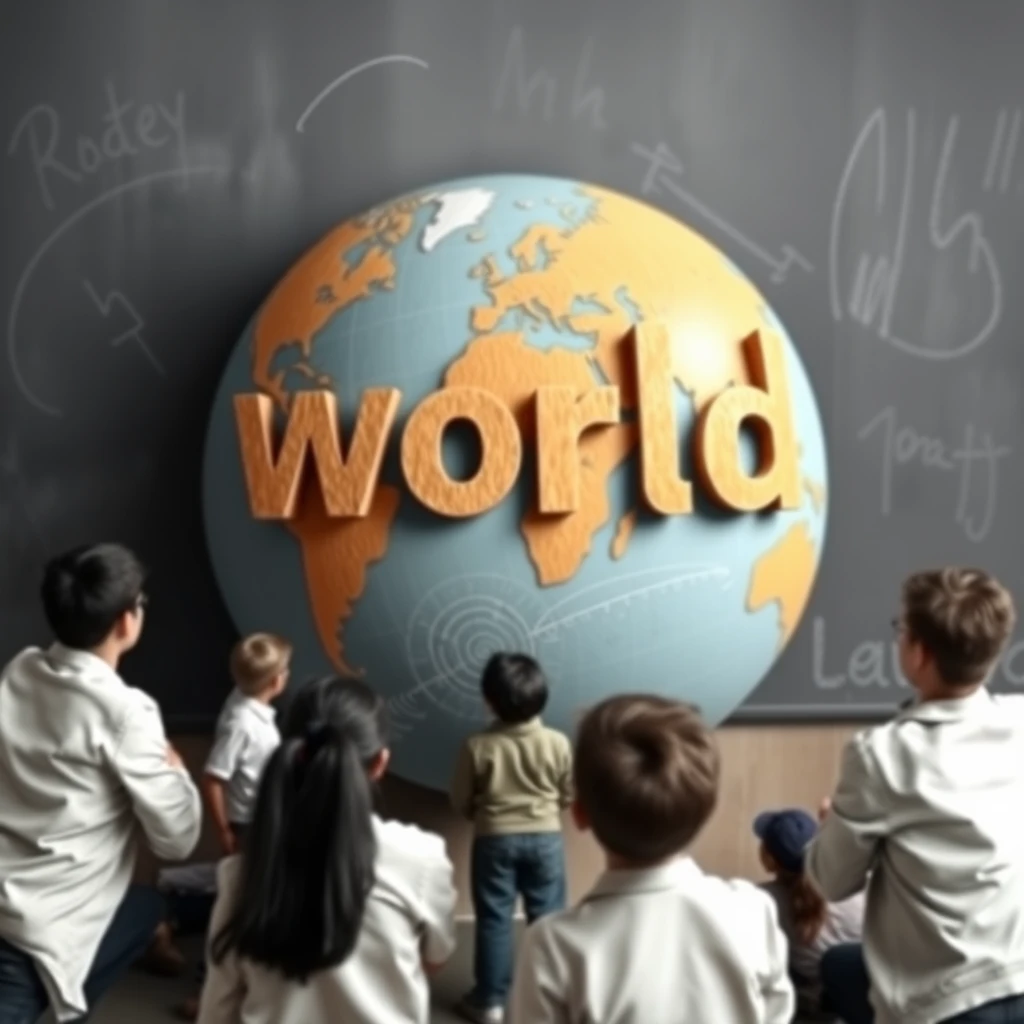 According to the word "world", used for teaching.
 - Image