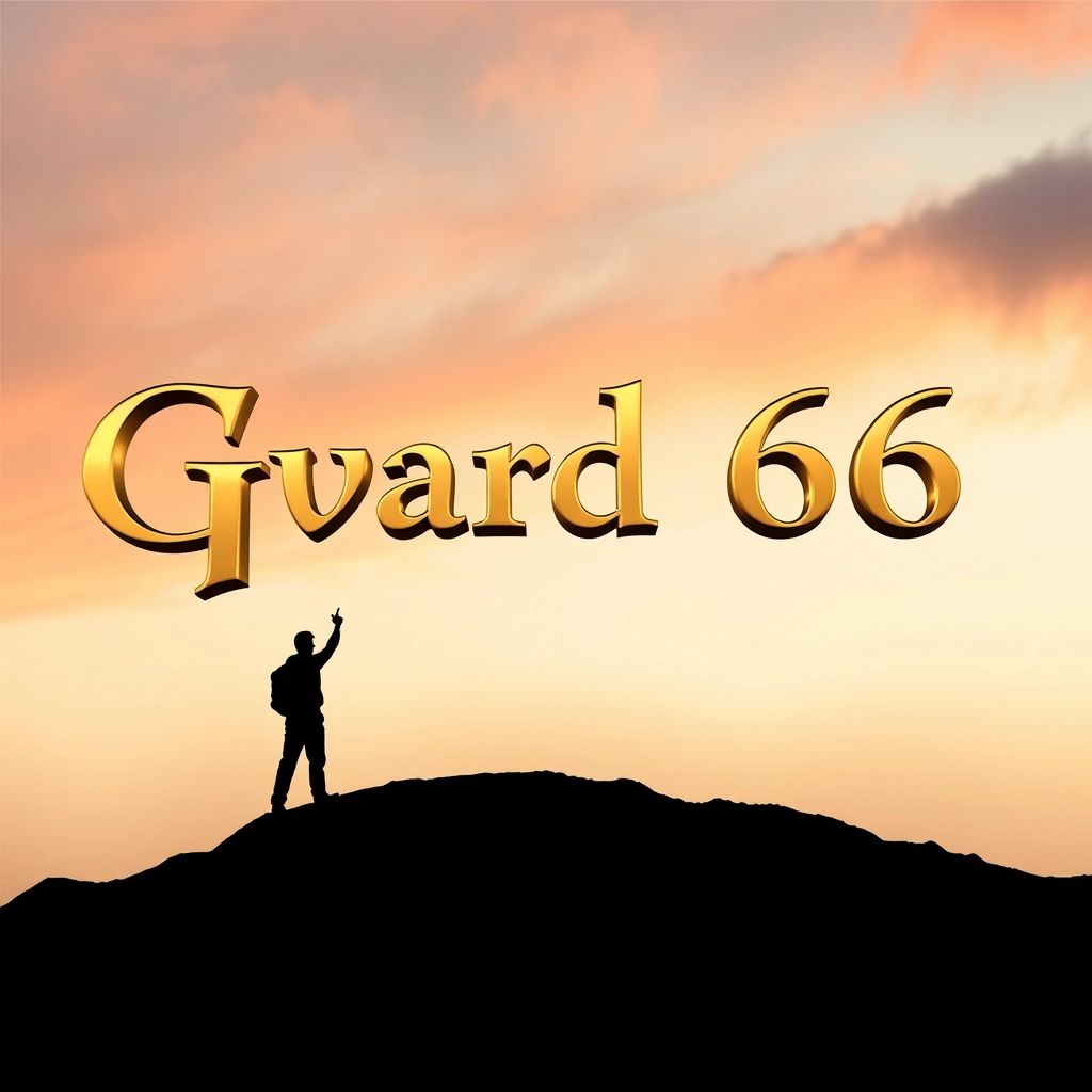 'Text 'Gvard66' made from gold'