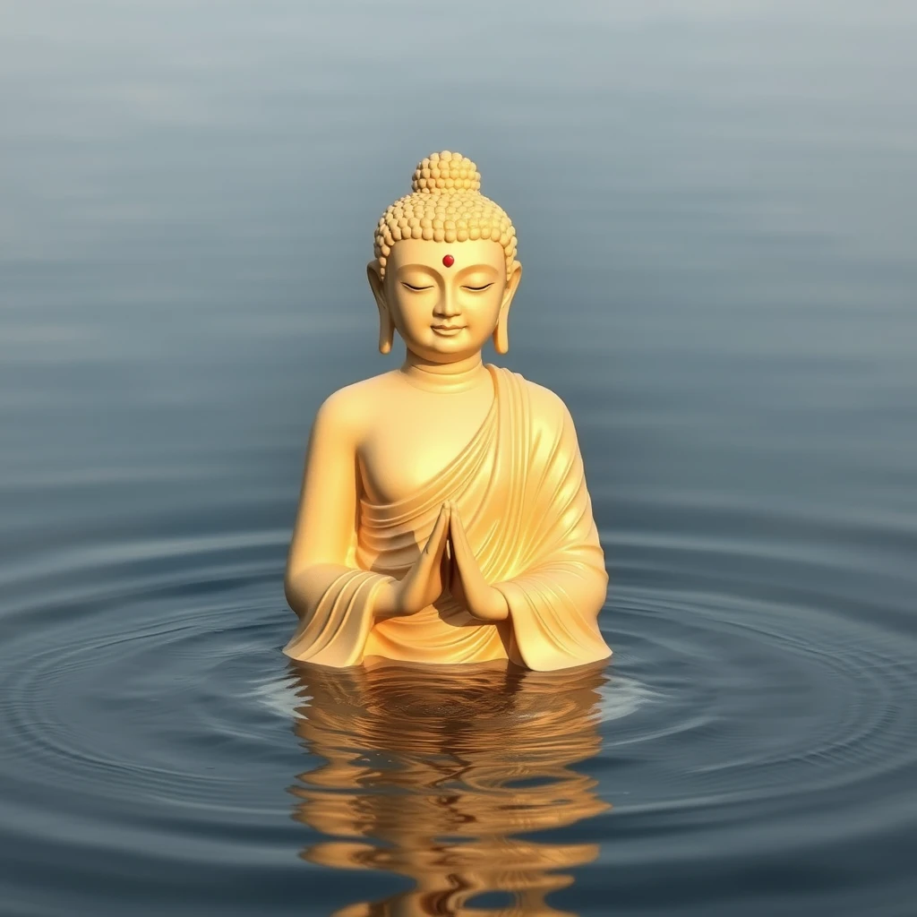 Buddha swimming