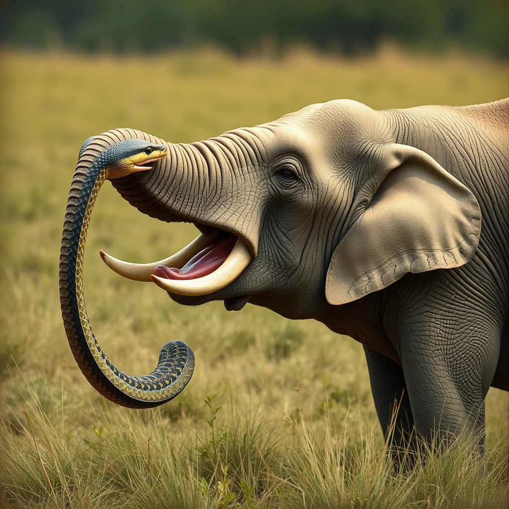 "A snake swallowing an elephant." - Image