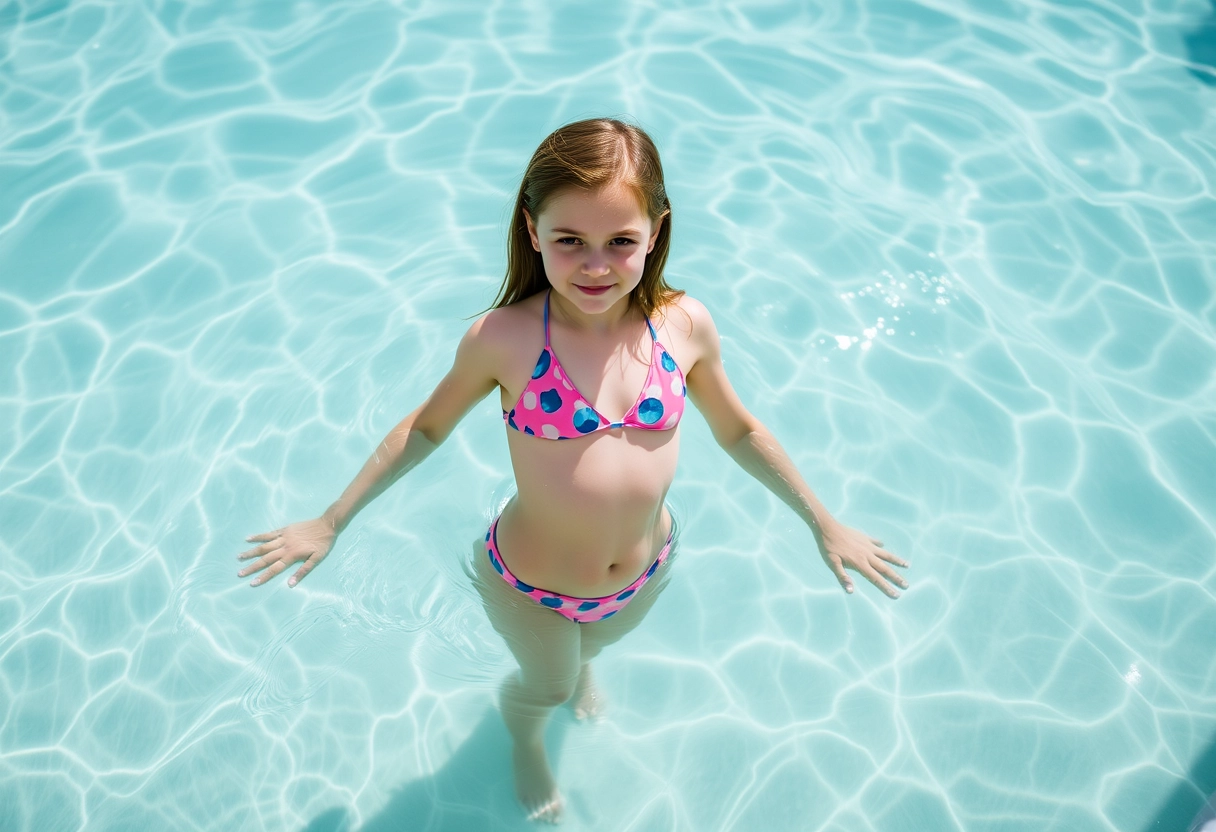 young female girl wearing swimsuit - Image