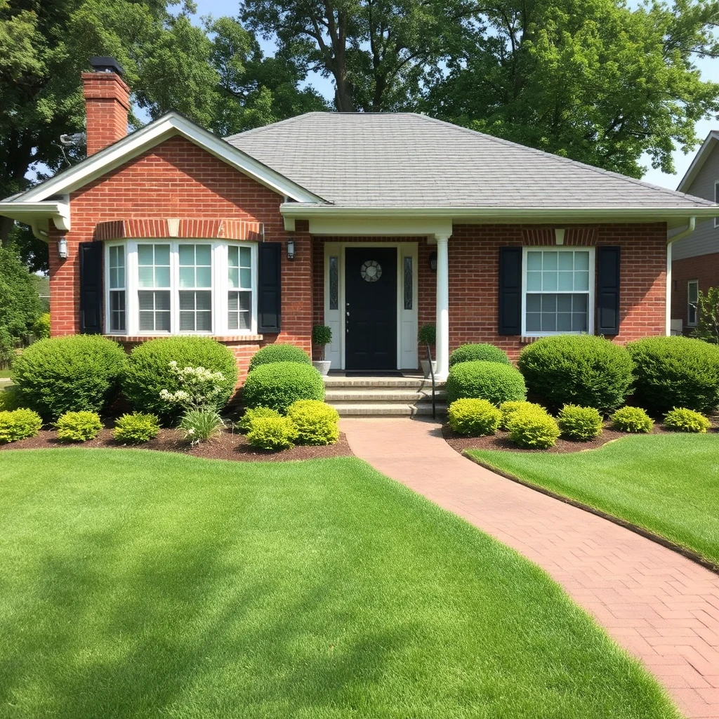 nice brick bungalow fresh cut grass manicured bushes that spell $ C S U