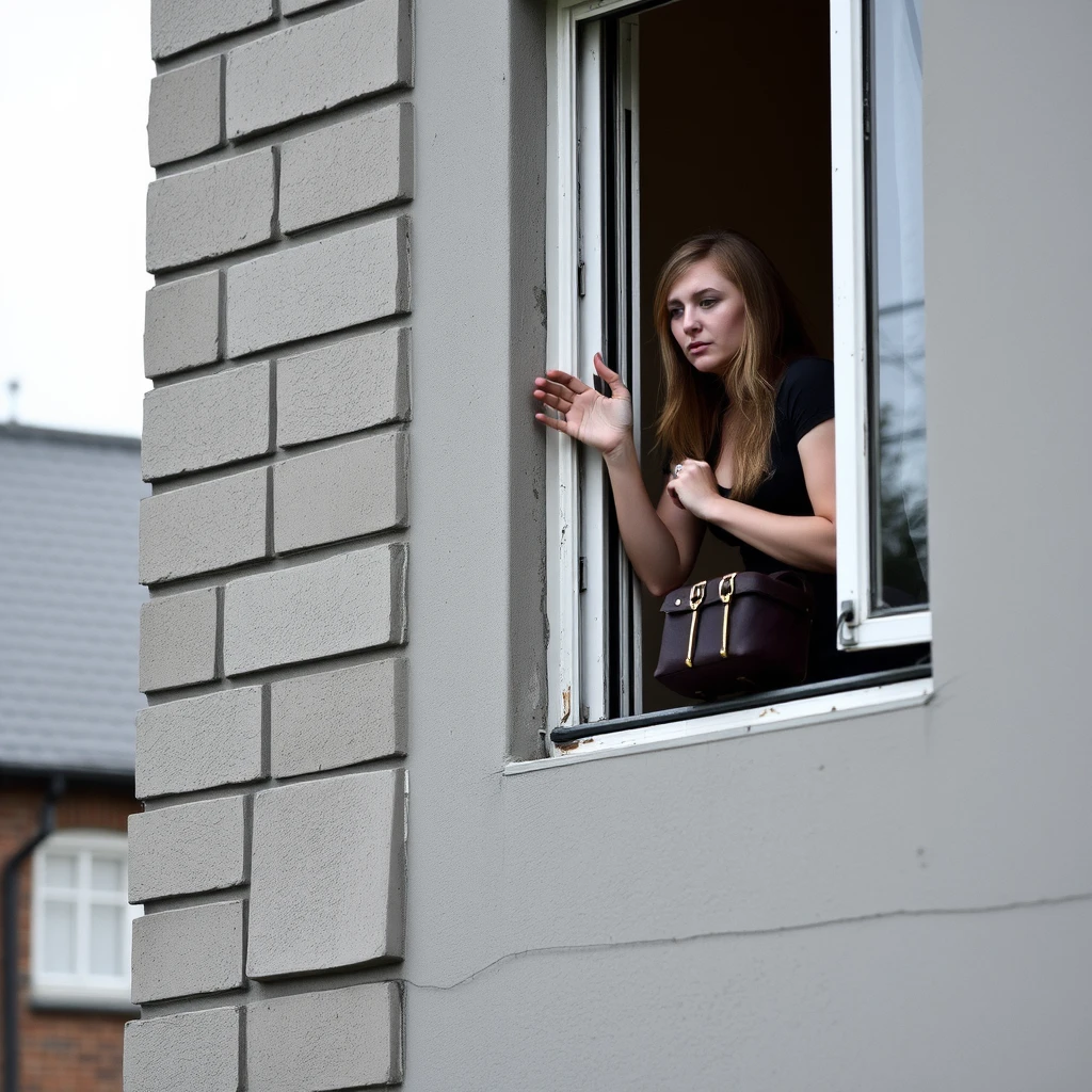 The murder caused a woman to fall out of the window, nearly slipping as she was scared. - Image