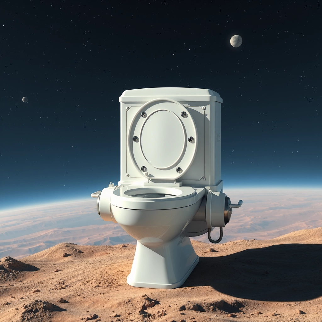 Toilet-shaped spaceship - Image