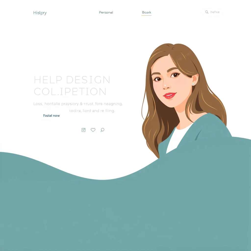 "Help me design a personal homepage webpage with a simple and light style."