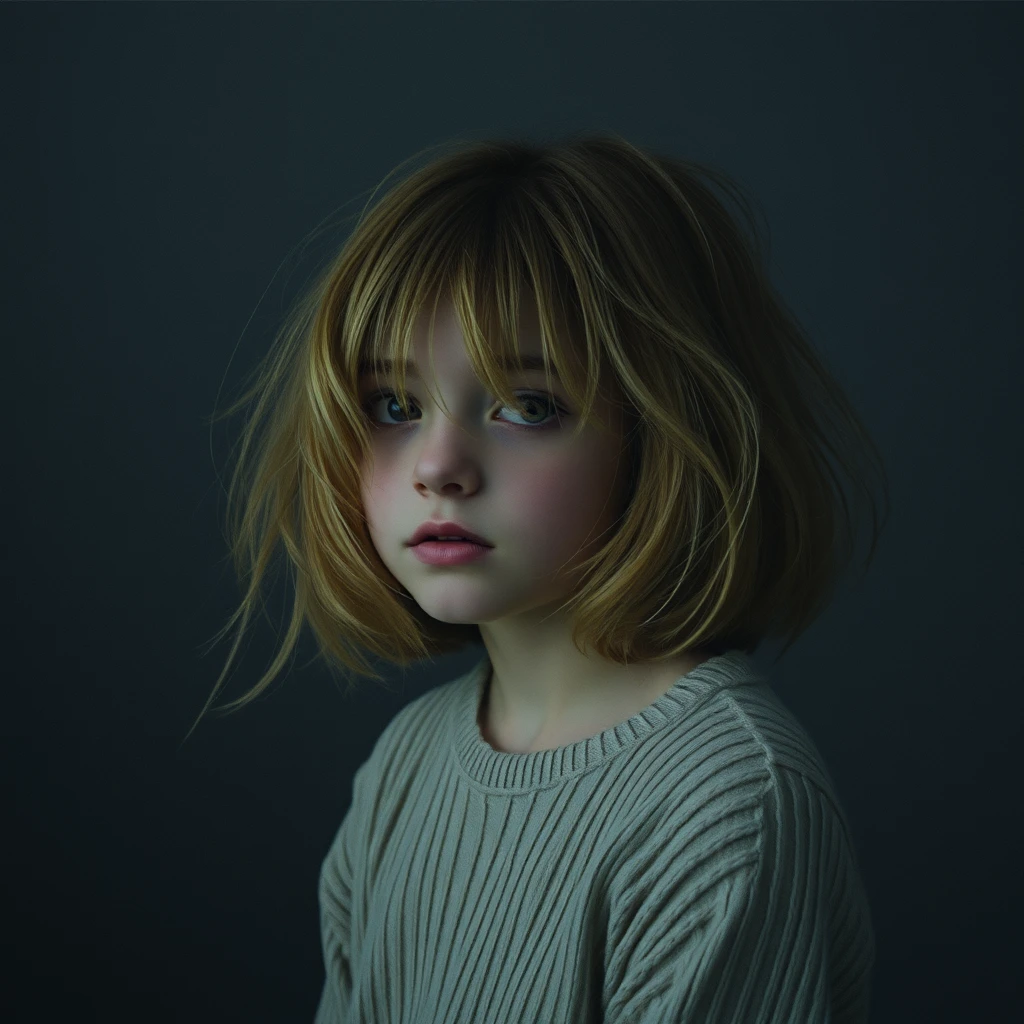 xxmix_girl,1girl,fluffyshorthair,darktheme,blondehair,messyhair,filmgrain,fog,blackthemeTyndall,