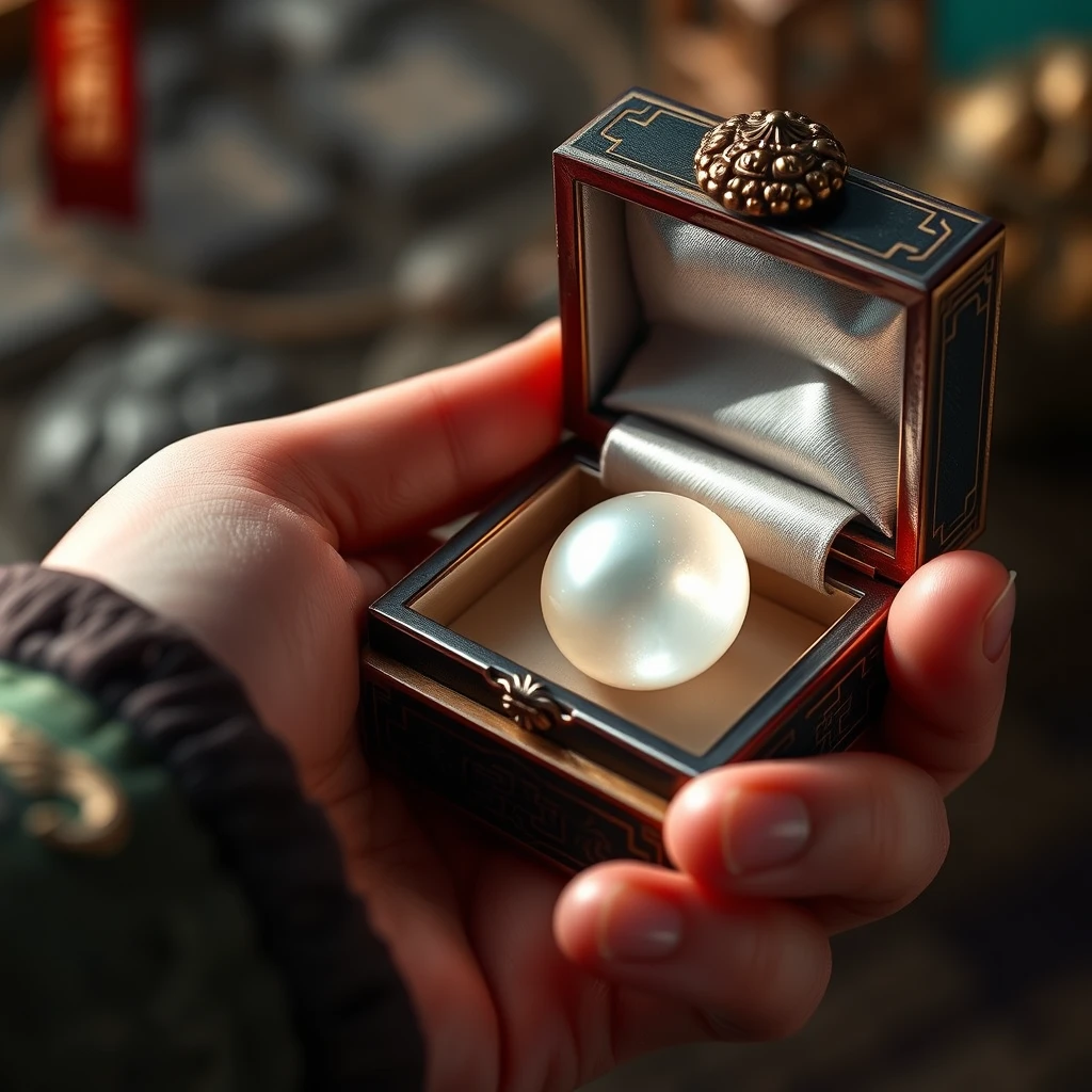 "What was contained in that box, the Jade-faced Deity Dongfang Bai naturally knew. It was the result of his twenty years of hard work, nearly costing him his life several times before he finally obtained it. However, upon their first meeting, he presented it to Tan Yuehua—the ancient treasure, the Snow Soul Pearl. Dongfang Bai extended his hand to take it, opened the lid of the box, and in that instant, everyone present was illuminated by a layer of silver brilliance. The Snow Soul Pearl, measuring about an inch in diameter, lay inside the box, shining with stunning clarity."