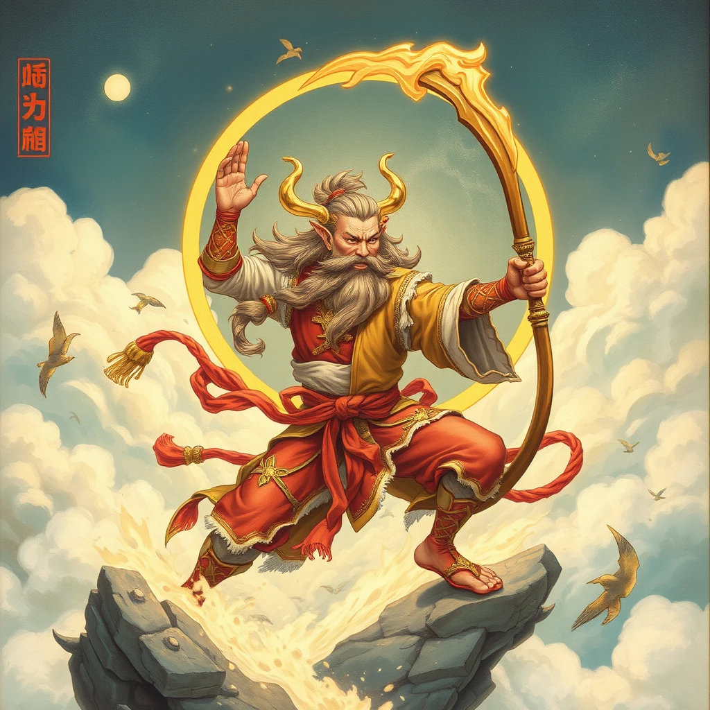 "Sun Wukong Causes Havoc in Heaven"