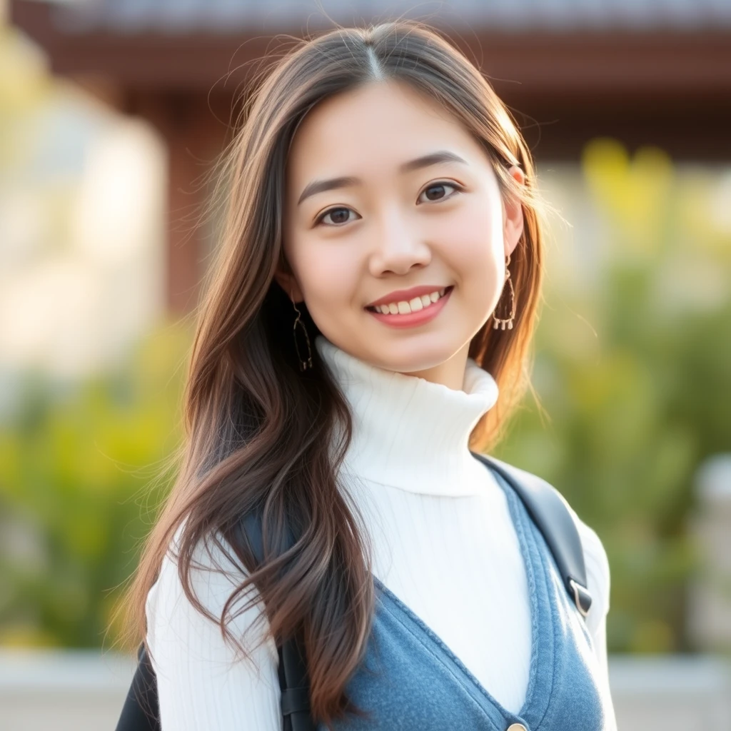 A girl, pretty beautiful, Chinese, 19 years old, college student.