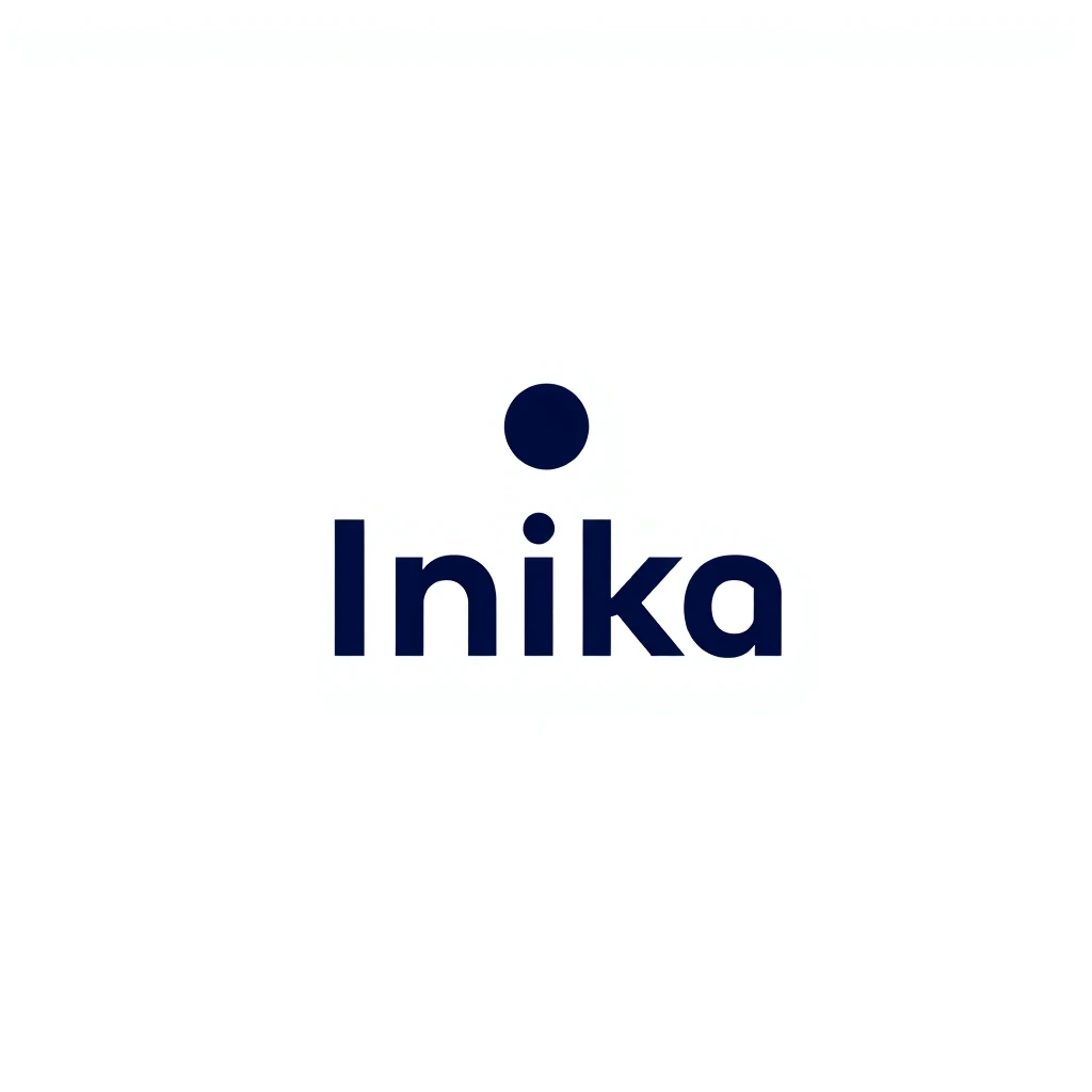 A simple, modern logo for an AI-based e-commerce platform called Inika. - Image