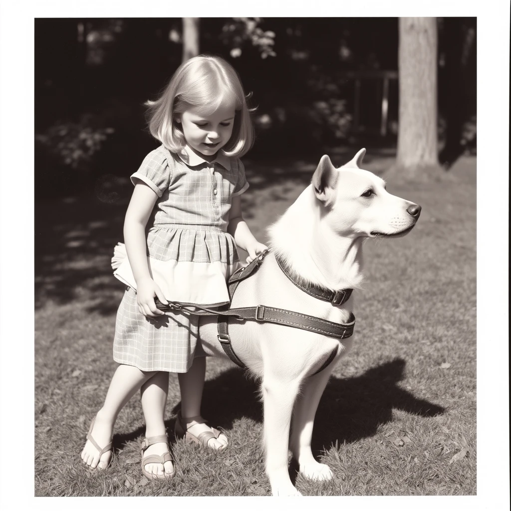 After losing a bet at summer camp, Betty has to let Alice dress her up in a harness and lead her around with a leash.