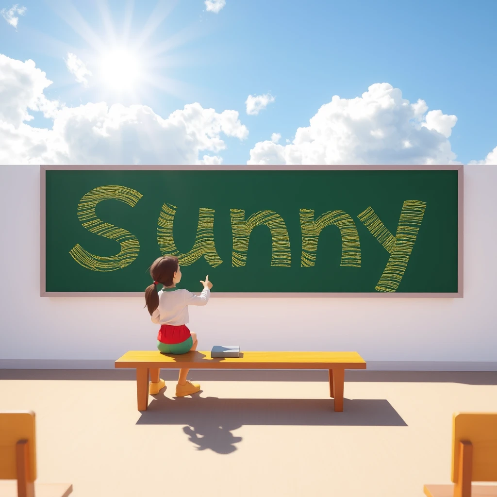 According to the word "sunny", used for teaching.
 - Image