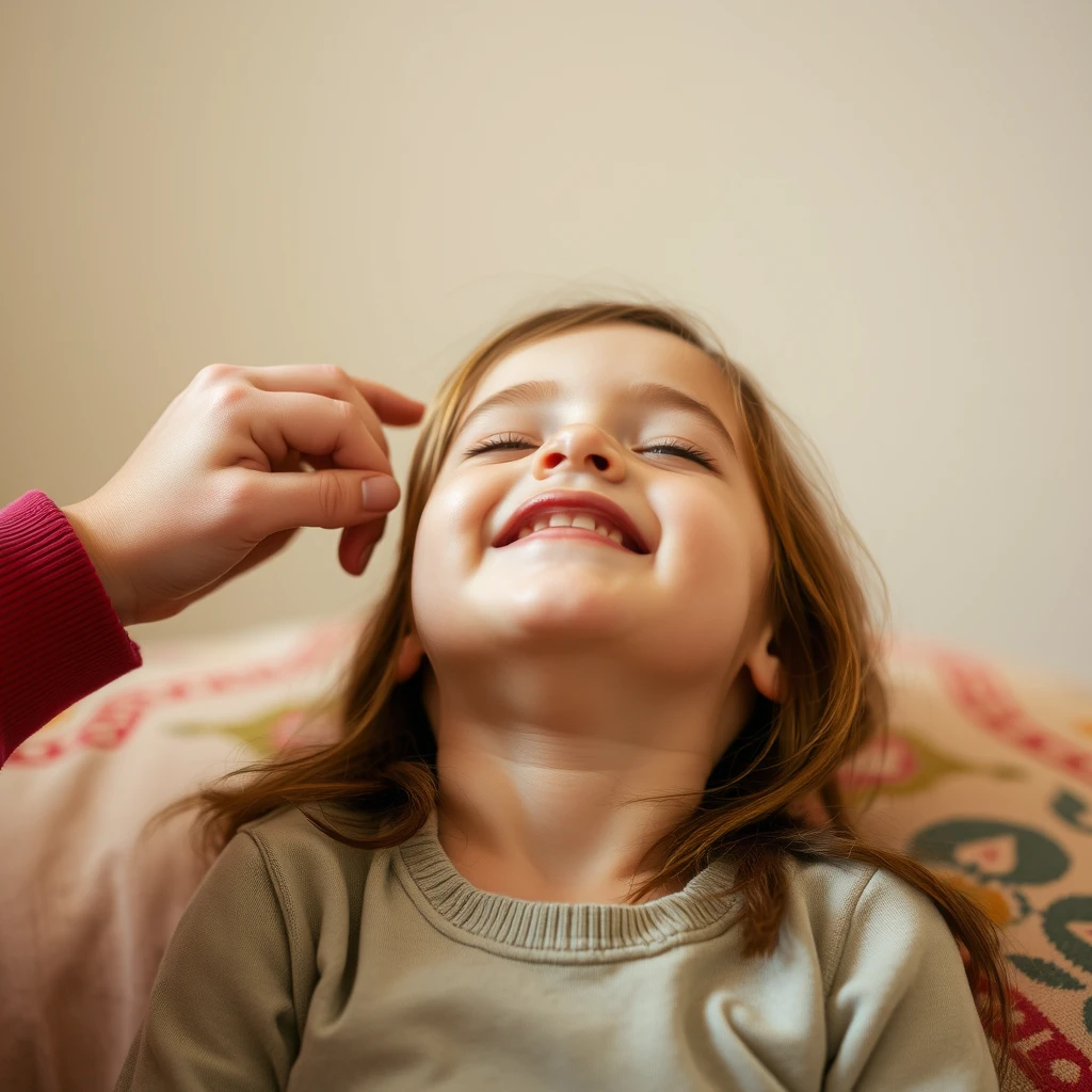 a girl being tickled - Image