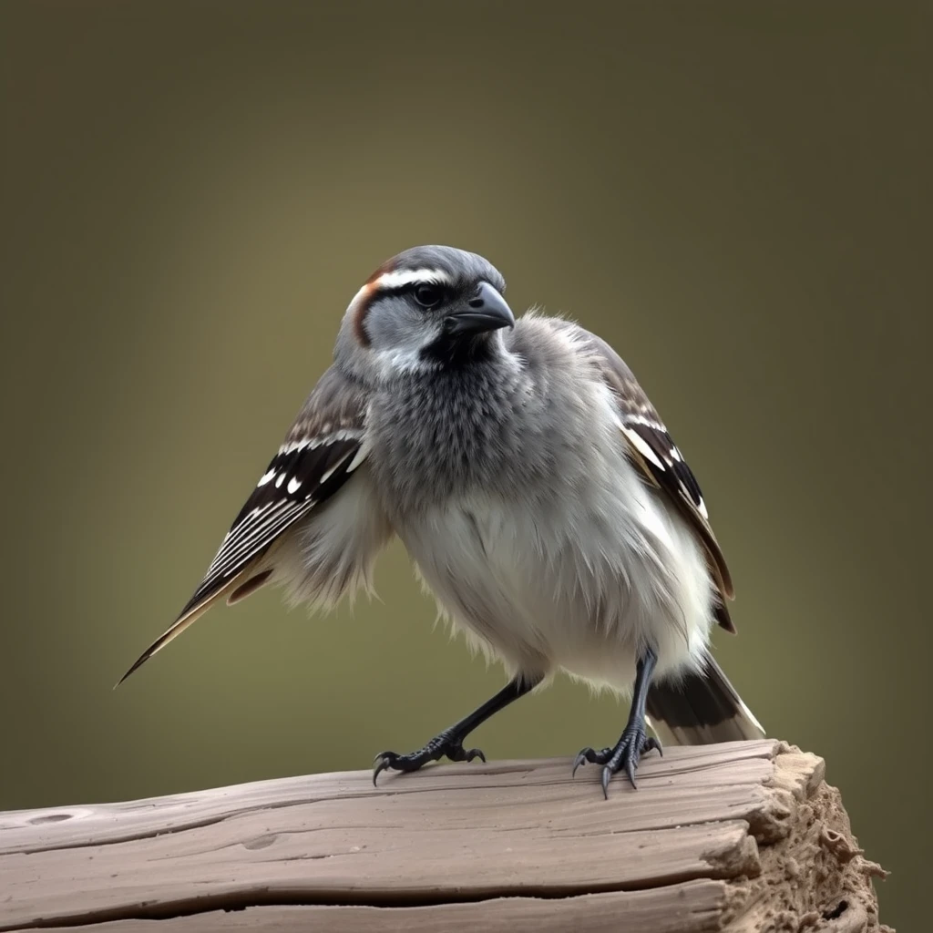 "Real sparrow helps a raccoon."