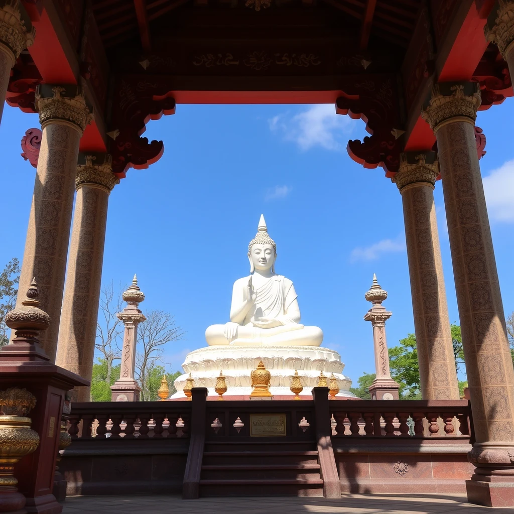 temple, scaring Buddha statue - Image