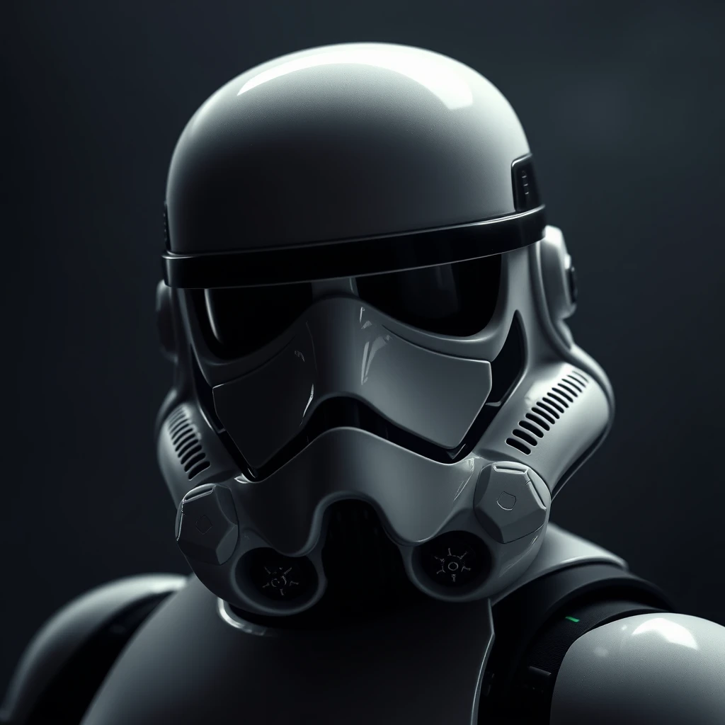 stormtrooper, dark backgroud, head