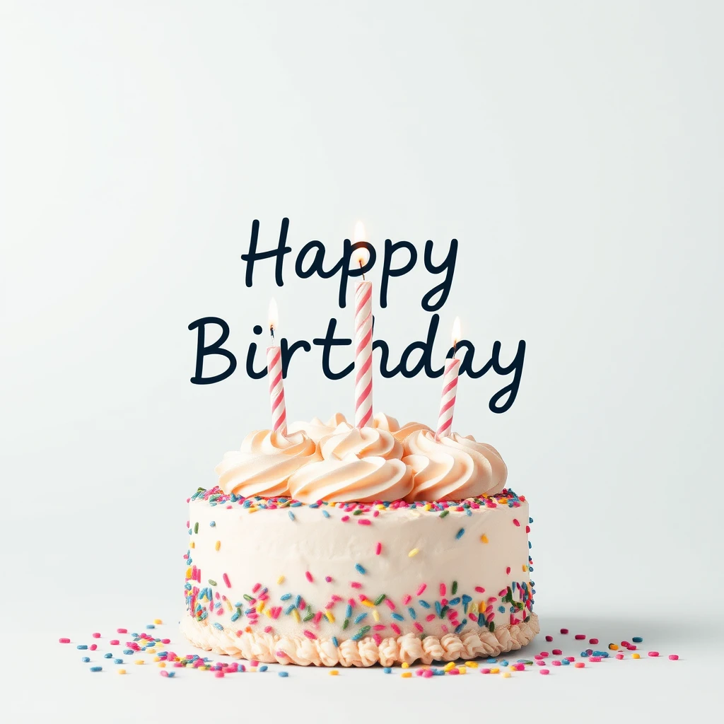 pure background, write the text happy birthday - Image