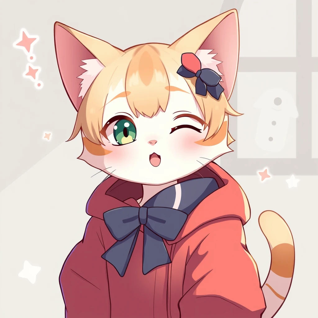 A cute anime catboy - Image