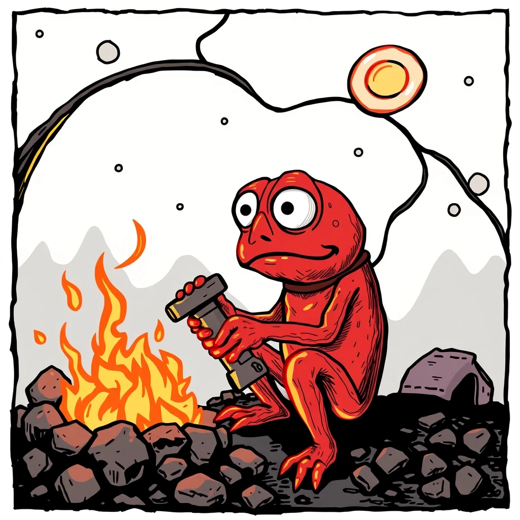 Red Pepe is mining.