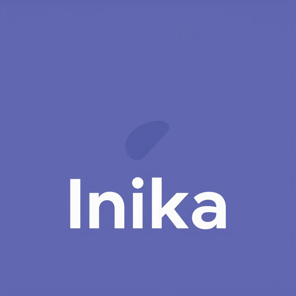 A simple, modern logo for an AI-based e-commerce platform called Inika.