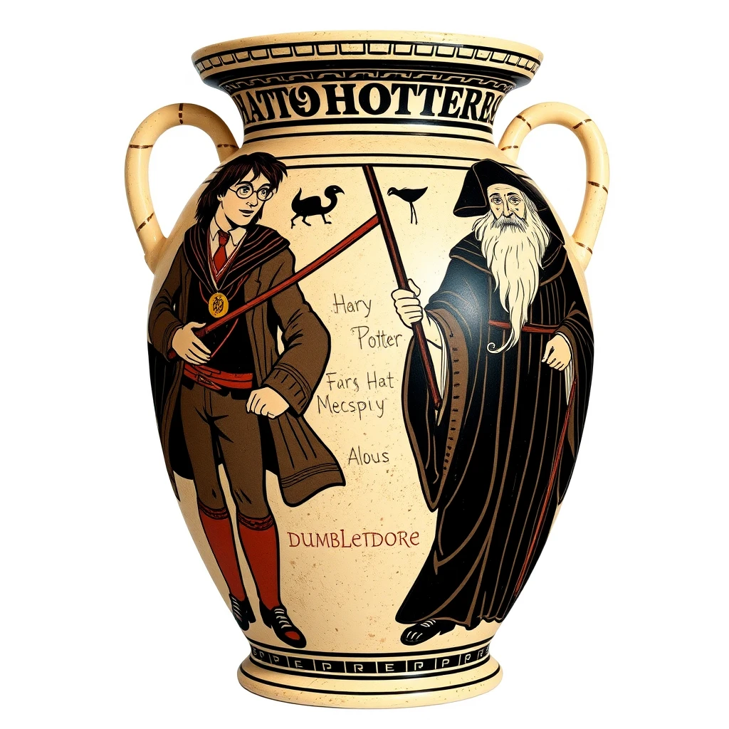 Greek vase with Harry Potter and Albus Dumbledore - Image