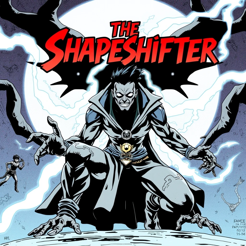 Front of a new comic book called The Shapeshifter.