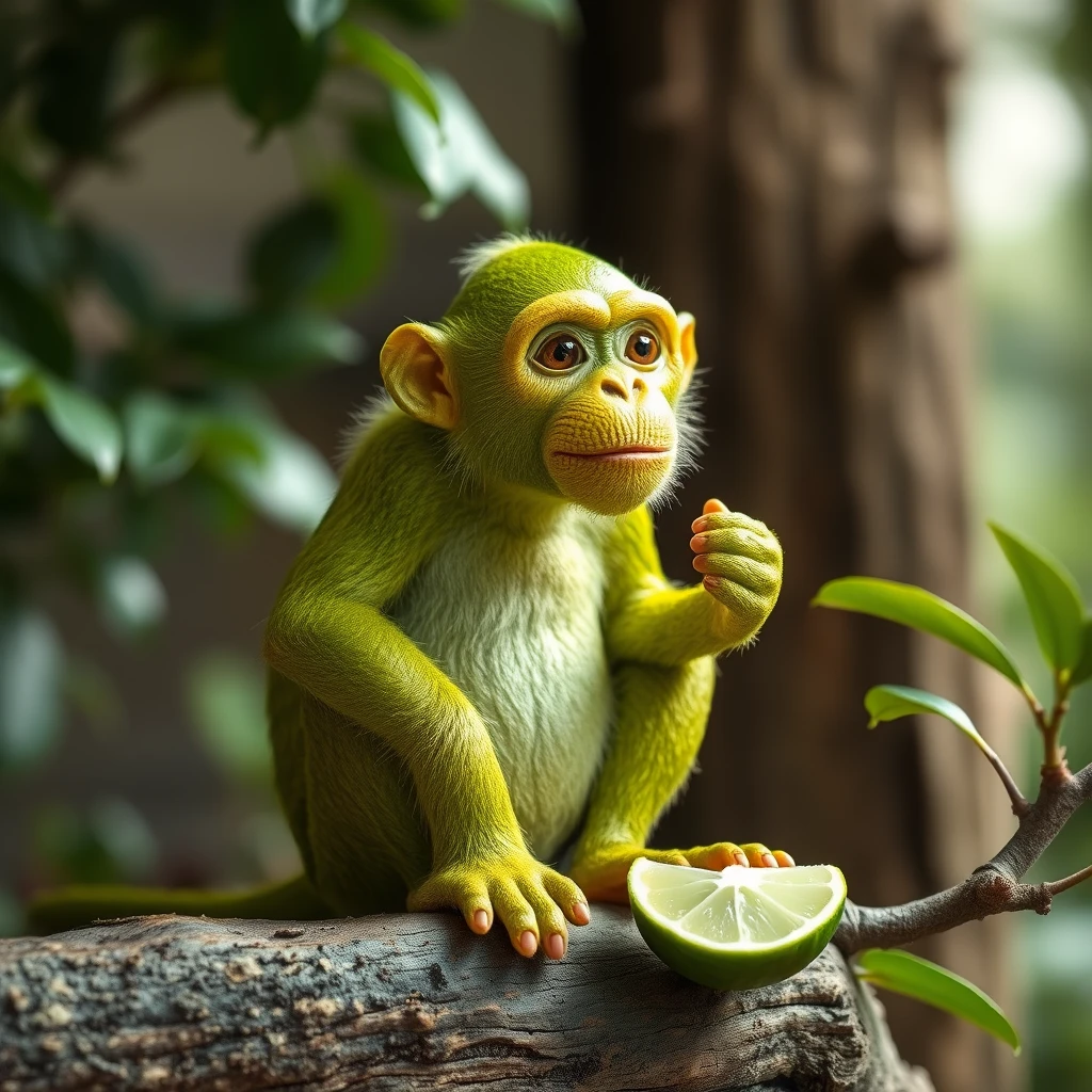 monkey made of lime - Image