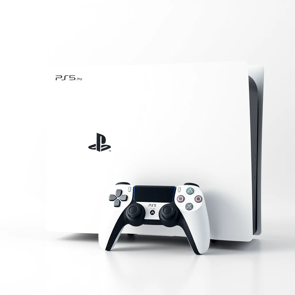 Create a real photo of the PS5 Pro console based on the PS3. - Image