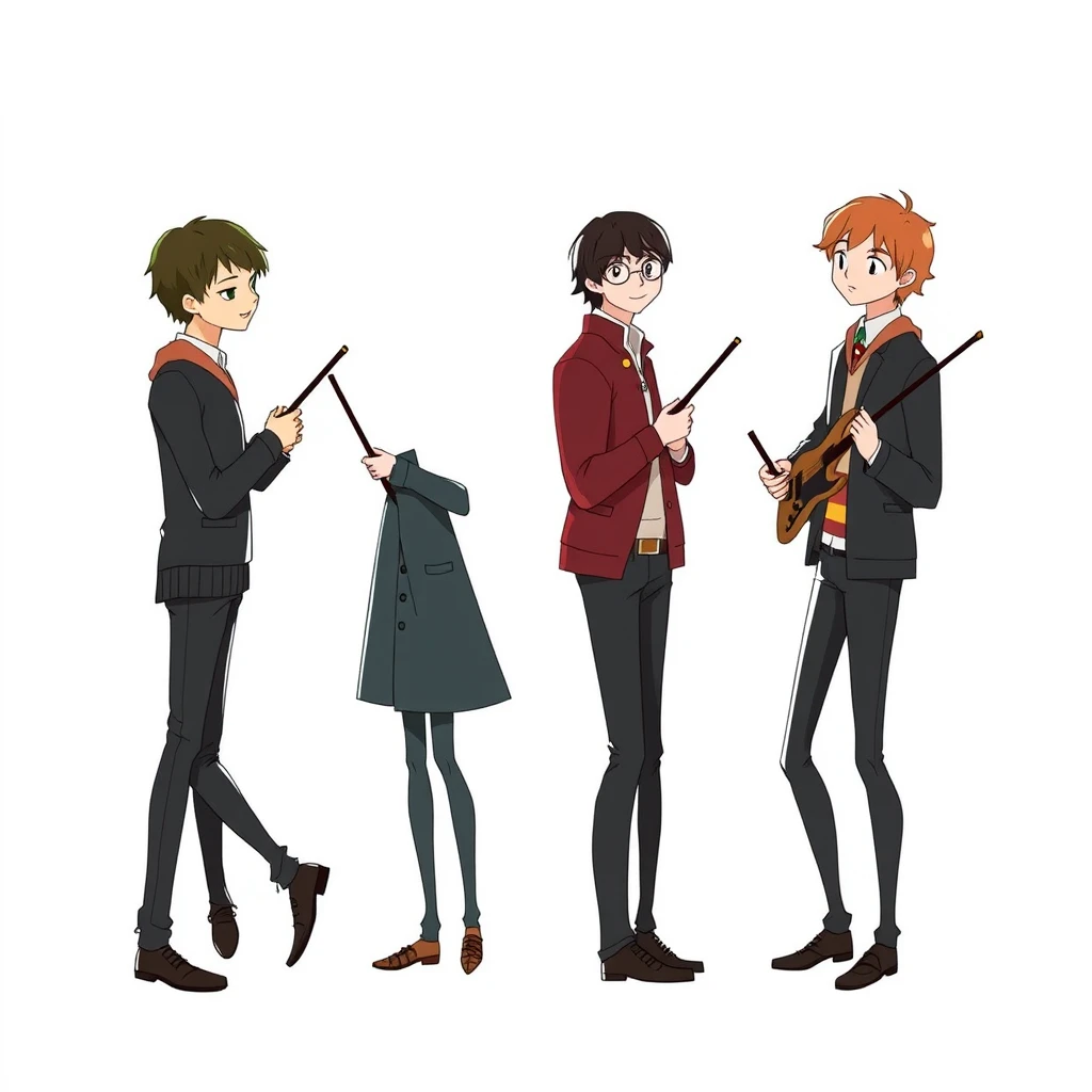 "Harry, Ron, and Hermione as Beatles."