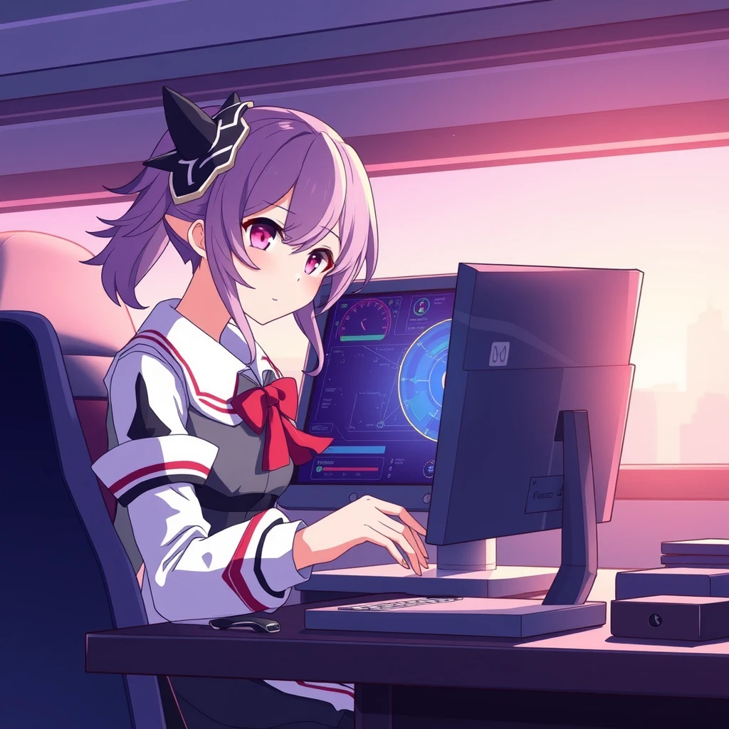 "About a character's computer wallpaper in the game 'Honkai: Star Rail'"