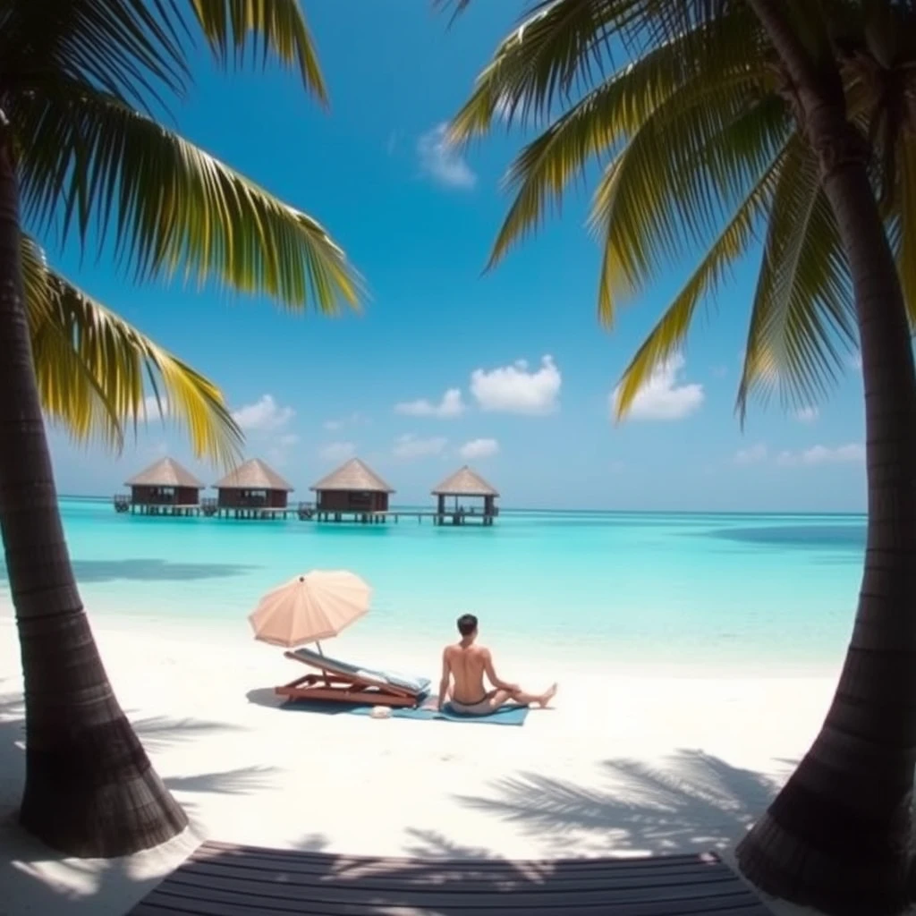 "Sunbathing in the Maldives" - Image