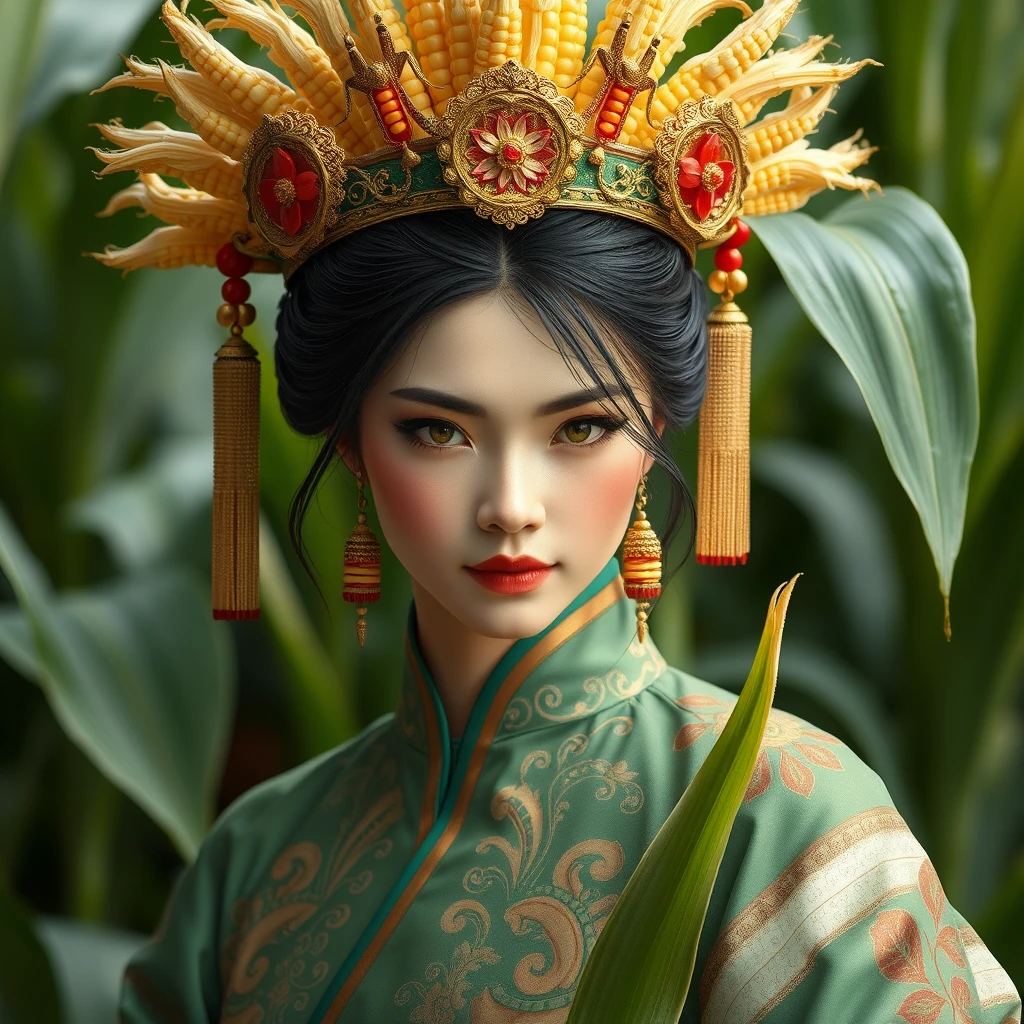 "Empress of Corn in a Chinese style with a feminine appearance." - Image