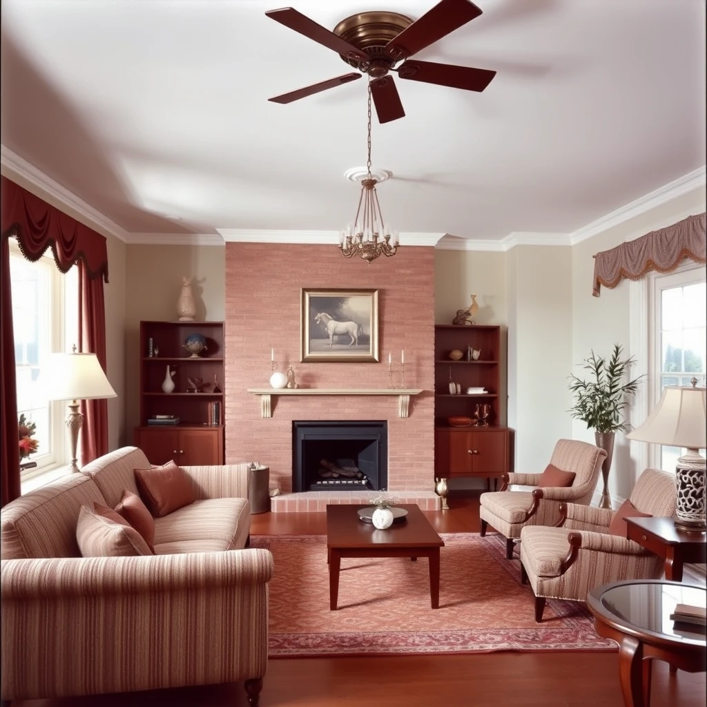 A living room in 1950