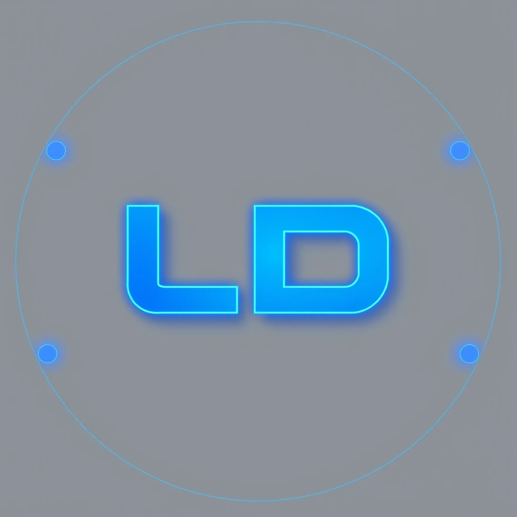 "LD" blue logo in computer science - Image