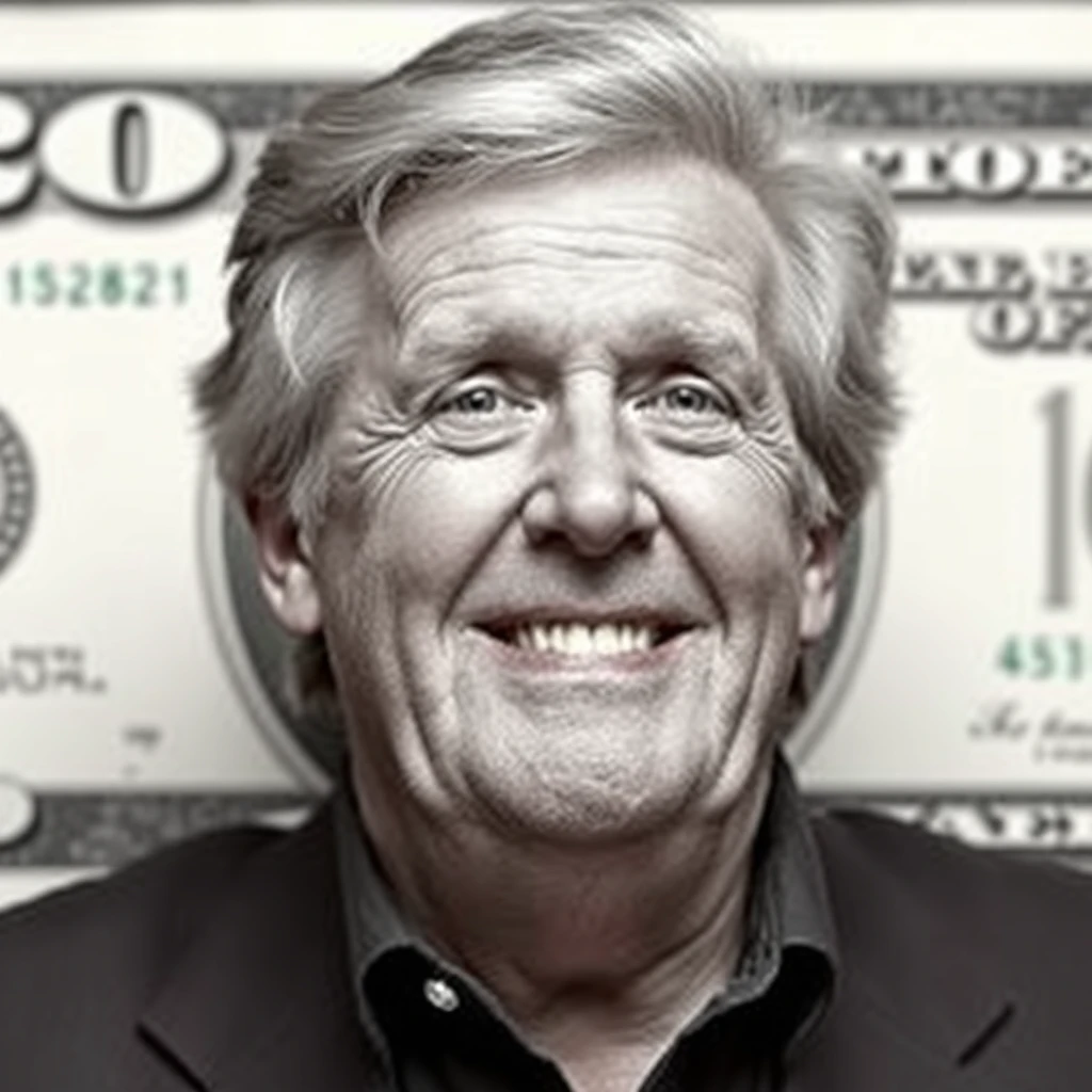 Gary Busey on the American $7 bill, printed money.