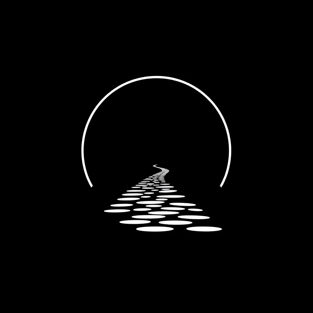 Pathway of Surrender Logo, minimal, black background - Image