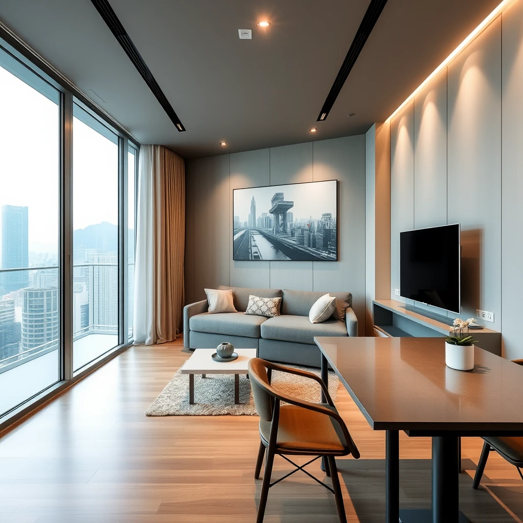 modern apartment in hong kong measuring 380 sqft, east facing - Image