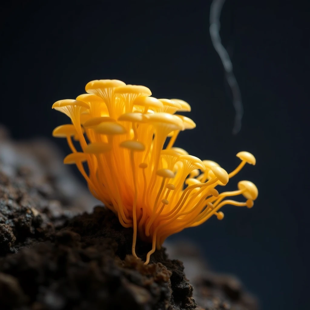 Mycelium roots smoothly transition into the electrical circuit. - Image