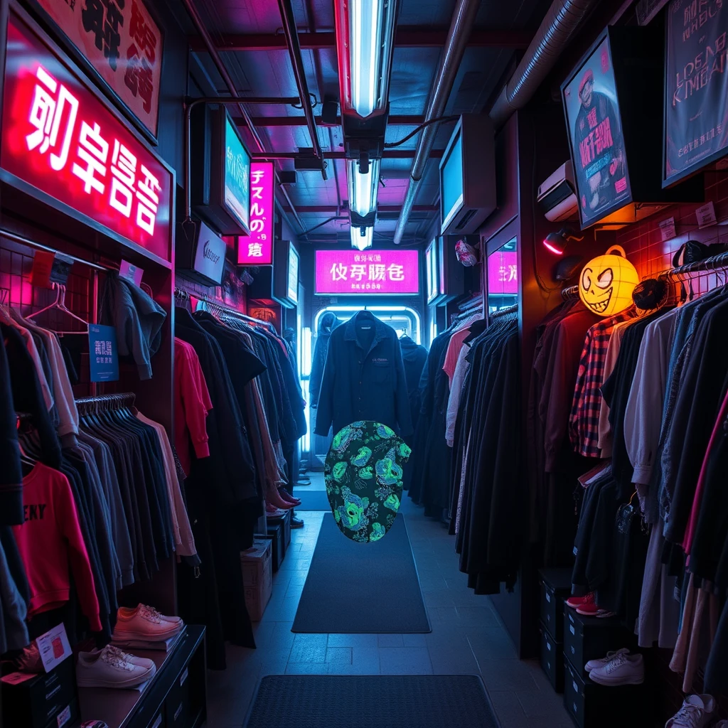 wear shop, cyberpunk, nobody