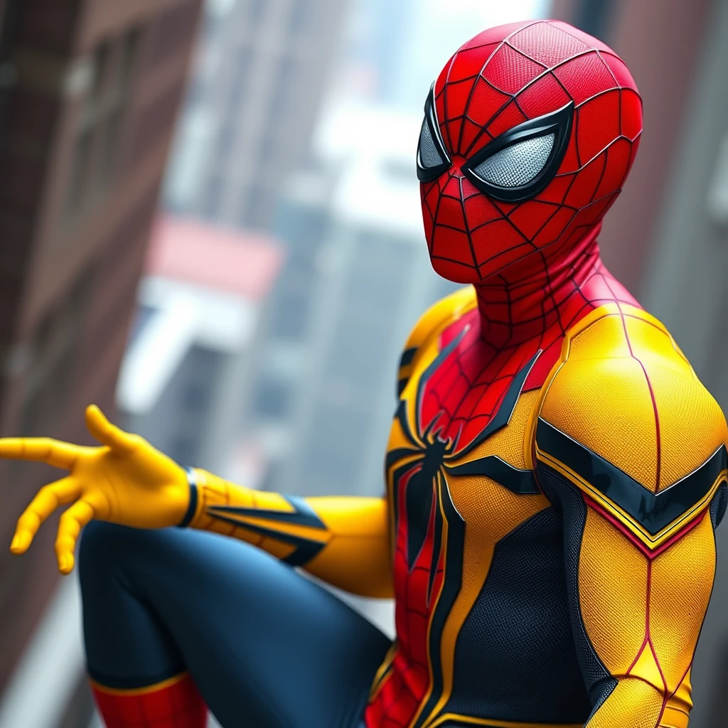 Spider-Man with yellow suit