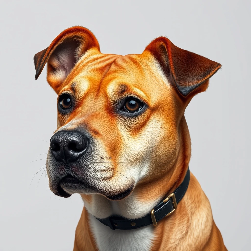 Imagine a dog whose classifications are “color: brown; age: 4-10;”  
Now you are a professional photographer.  
Create a stunning image of it that looks photo-realistic and gorgeous. - Image