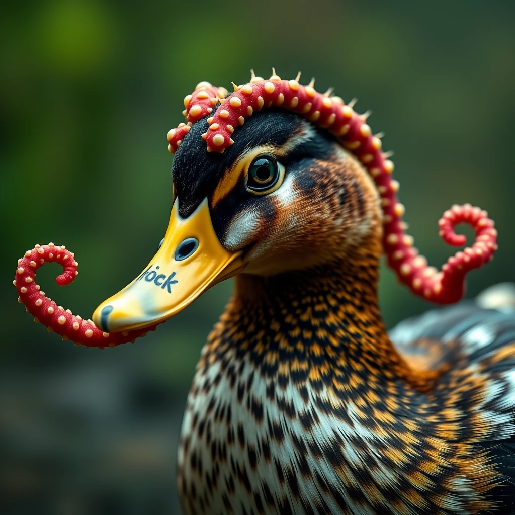 duck with tentacles, hd photography