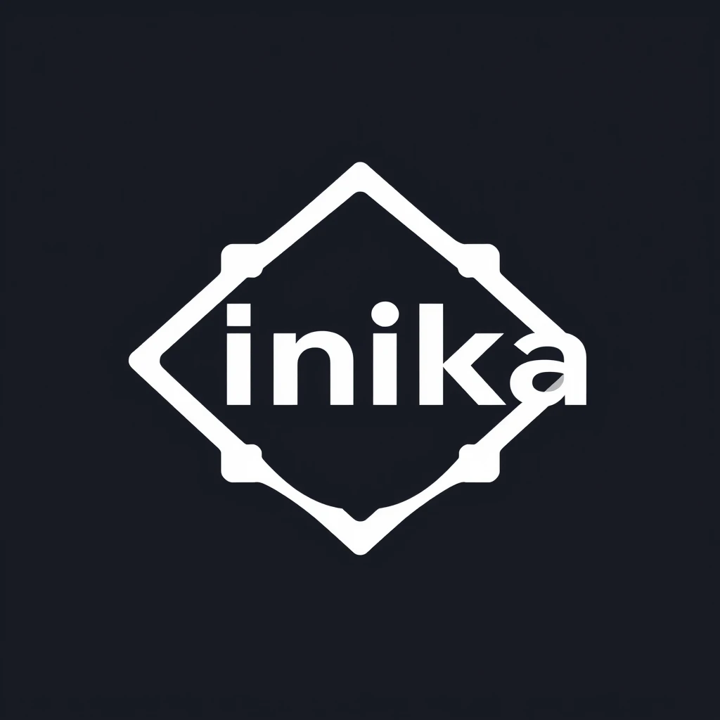 A sleek, modern logo for an AI-based e-commerce platform called Inika. - Image