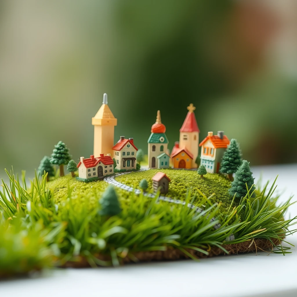 Tiny city in the grass - Image