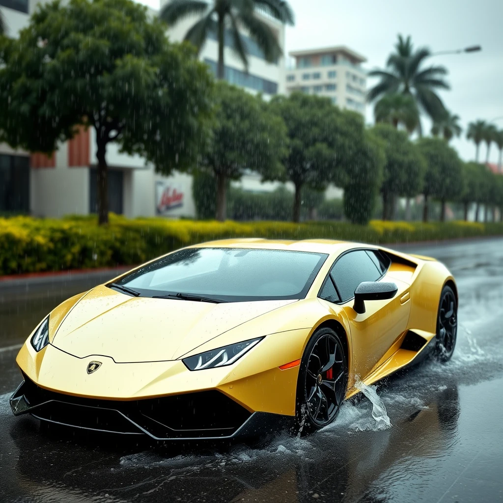 "Just now, a Lamborghini drove past me and splashed water all over me. At that moment, I vowed that when I have money, I will definitely buy my own raincoat."