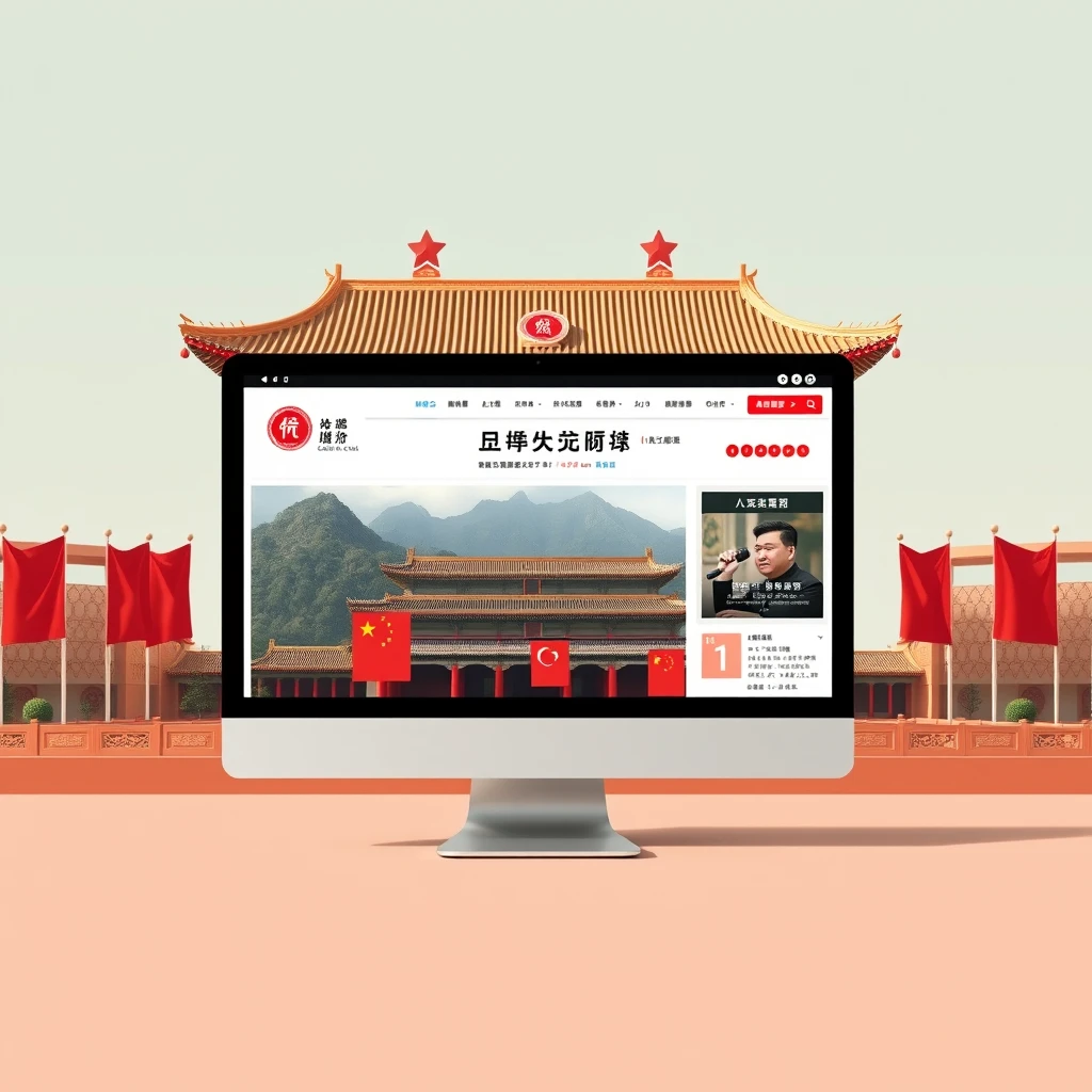 a personal blog website that looks like a Chinese government official website - Image