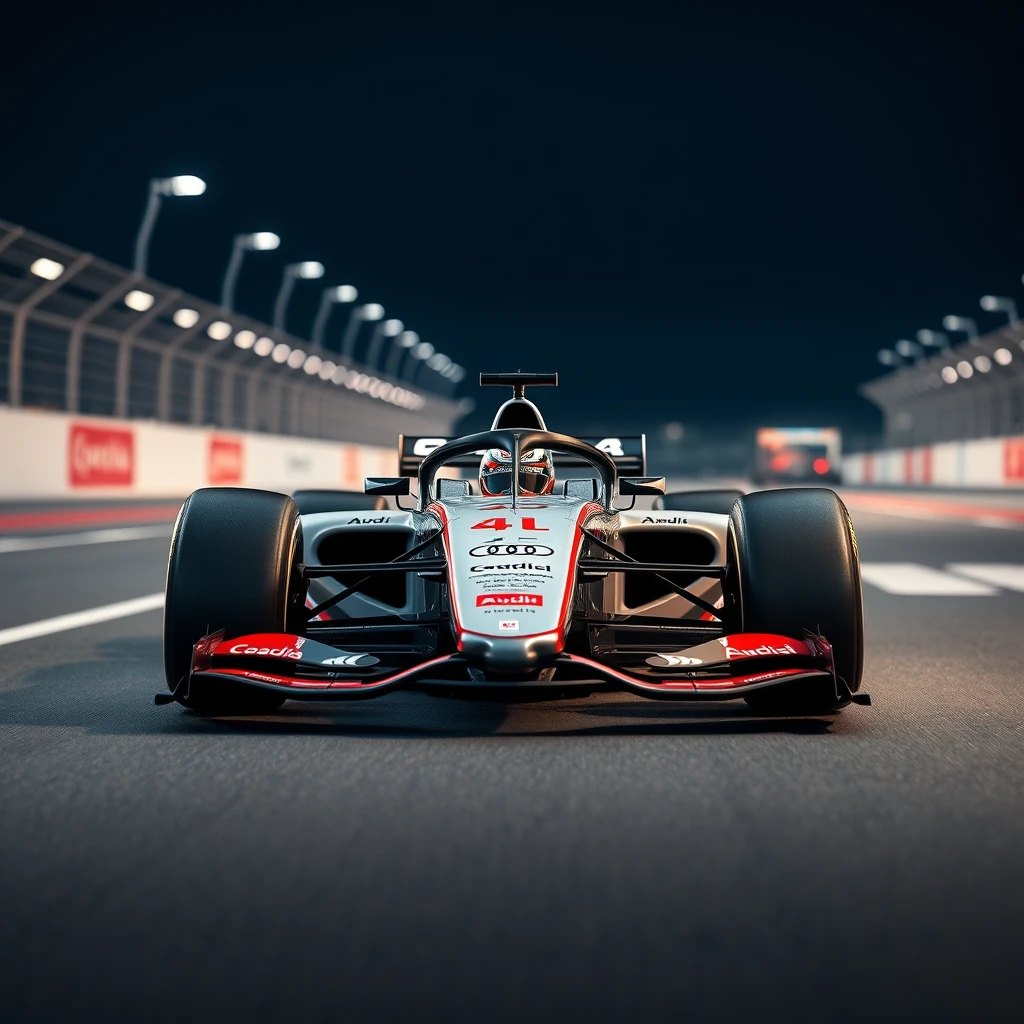 Create a photo of an Audi Formula 1 car.