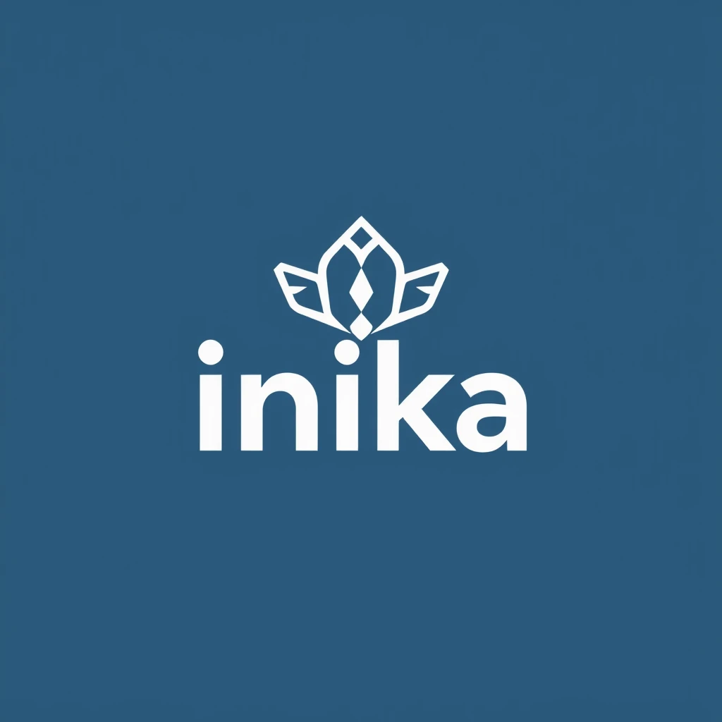 A sleek, modern logo for an AI-based e-commerce platform called Inika where brands can create their e-commerce storefronts.